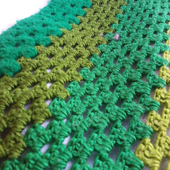 Vintage Crochet Baby Hand Made Quilt Granny Square - Picture 6 of 10